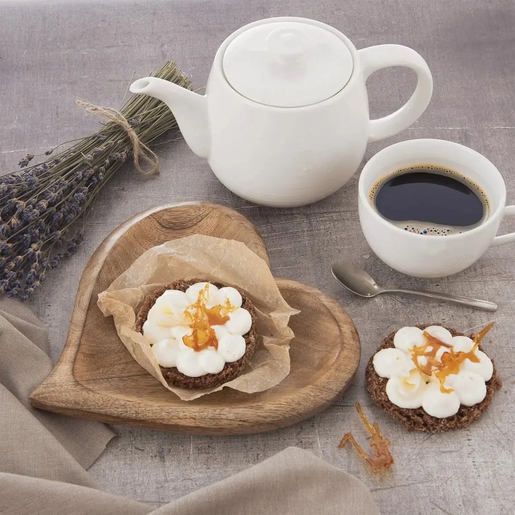 Orion Drewniana taca Mango Heart 20 x 20 cm, S