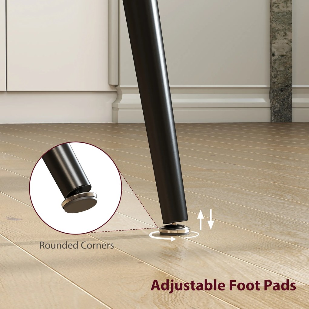 HOMCOM Rozkładany stół jadalny, rozsuwany stół dla 6-8 osób, stół kuchenny z solidnymi stalowymi nogami