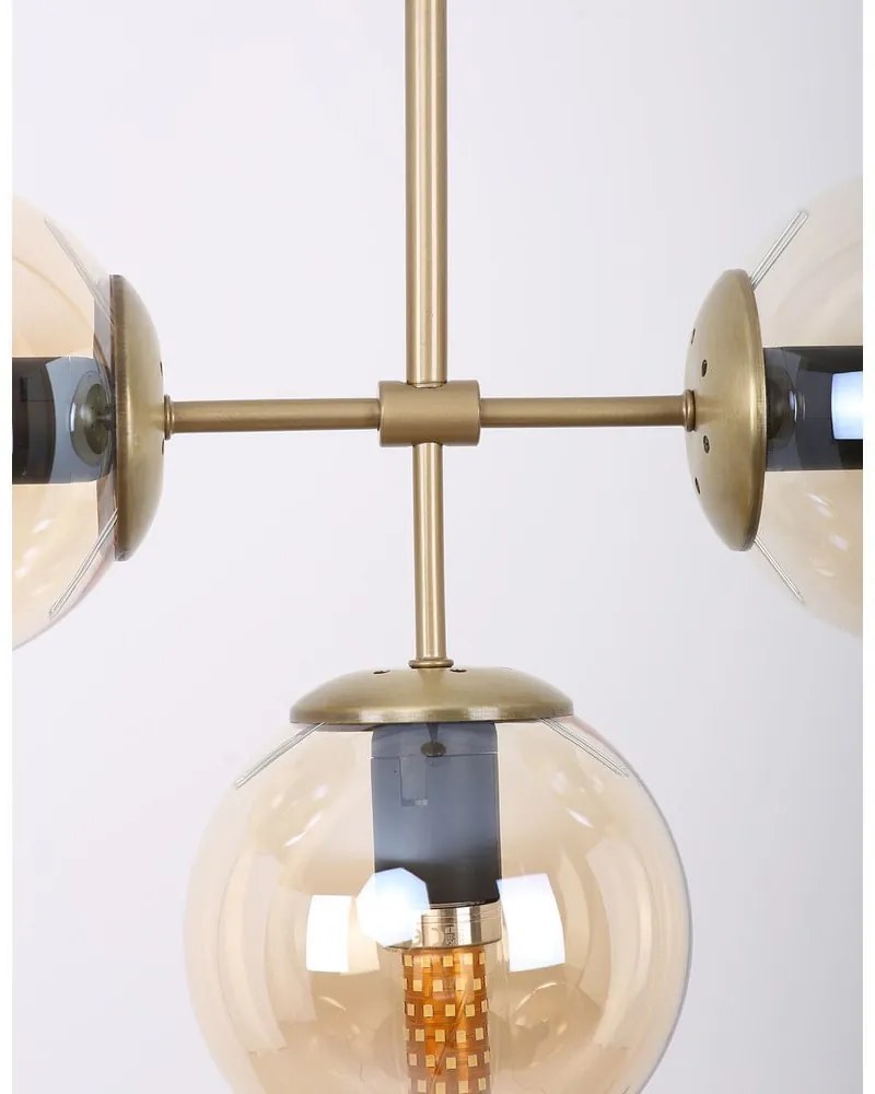 Lampa sufitowa w kolorze złota ze szklanym kloszem ø 15 cm Seagull – Squid Lighting