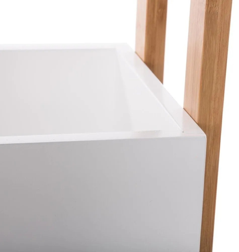 Wózek łazienkowy BAMBOO, szafka bambusowa - 3 poziomy
