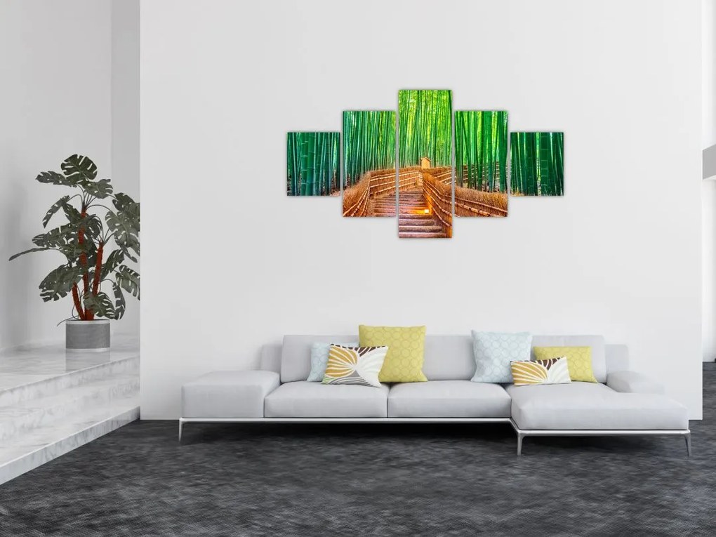 Obraz - Japoński las bambusowy (125x70 cm)