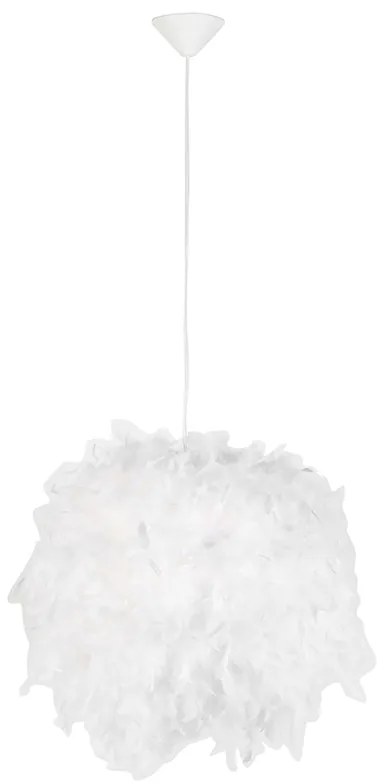 Rustykalna lampa wisząca biała - Feather Rustykalny / Vintage Oswietlenie wewnetrzne