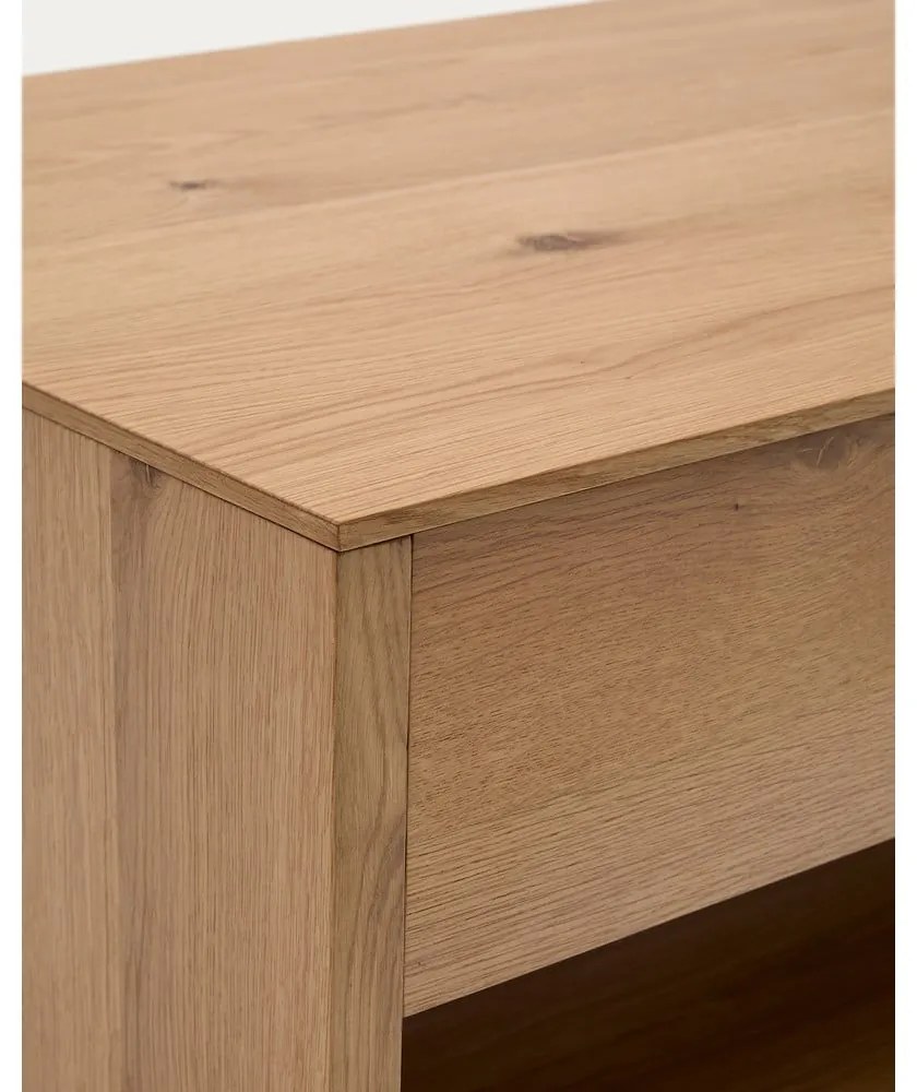 Stolik w dekorze dębu w naturalnym kolorze 60x120 cm Alguema – Kave Home
