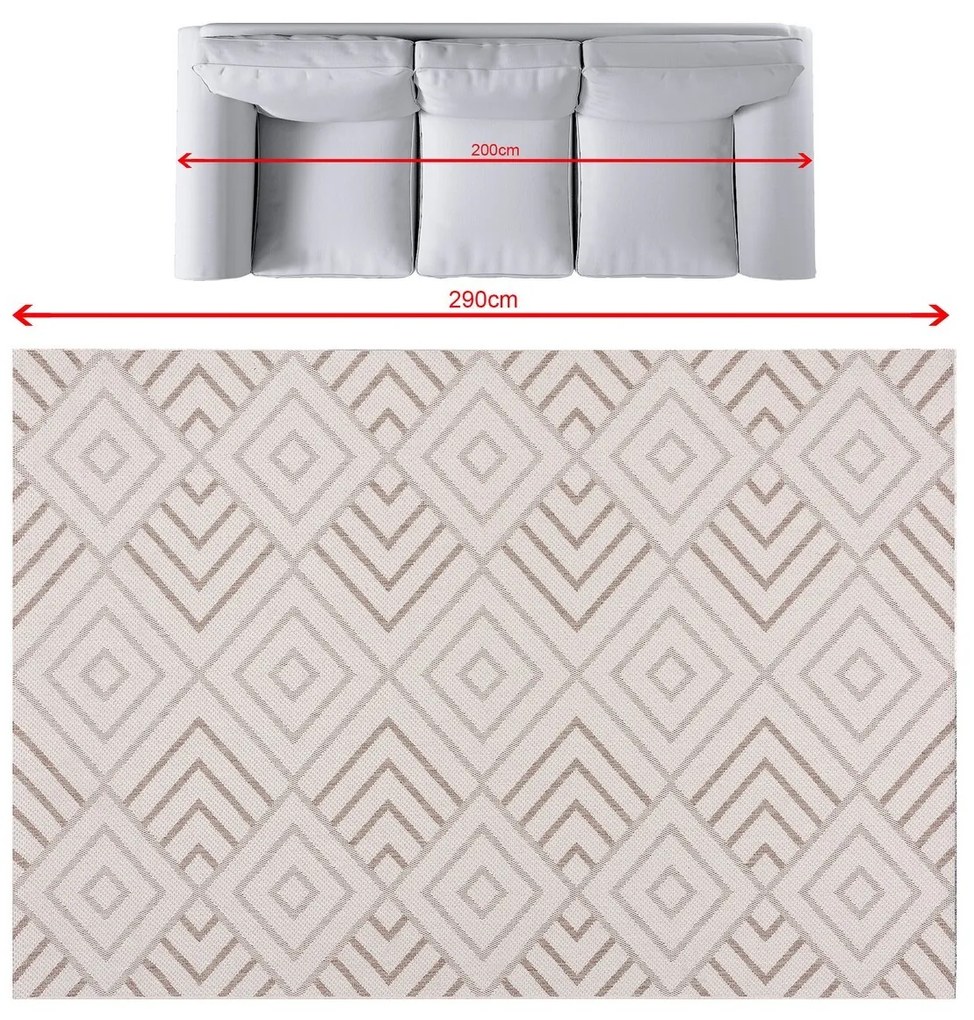 Dywan Lineo Geometric beige/mink 200x290cm