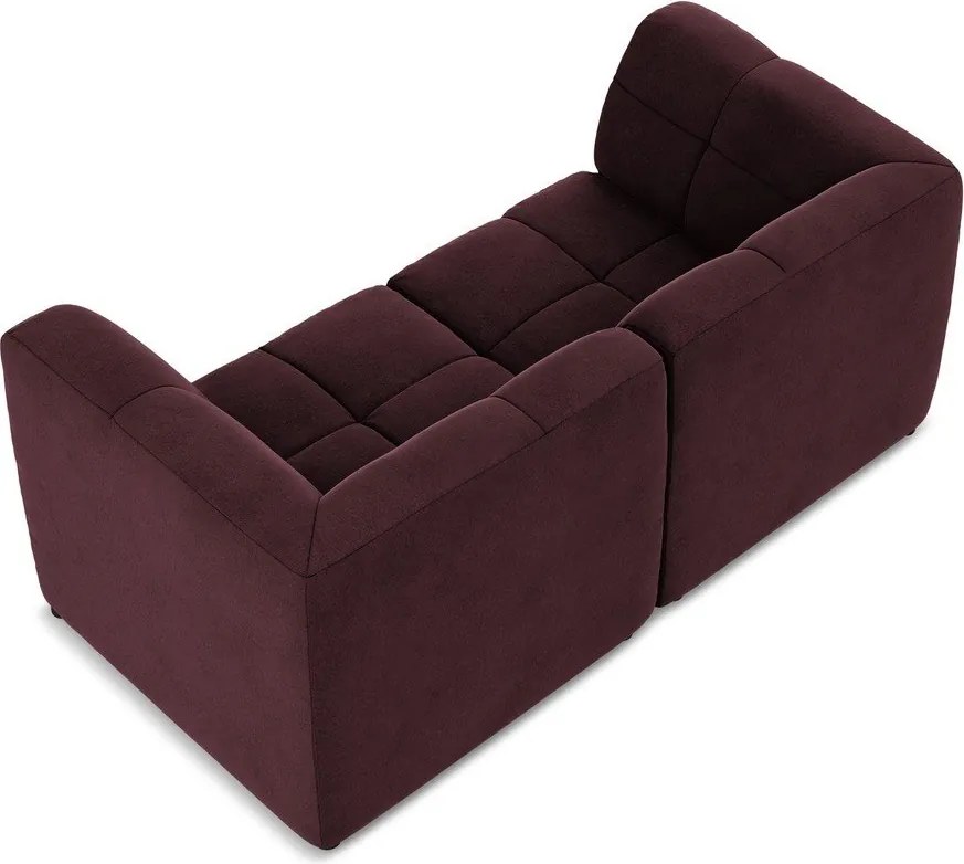 Bordowa aksamitna sofa 180 cm Aloha – Makamii