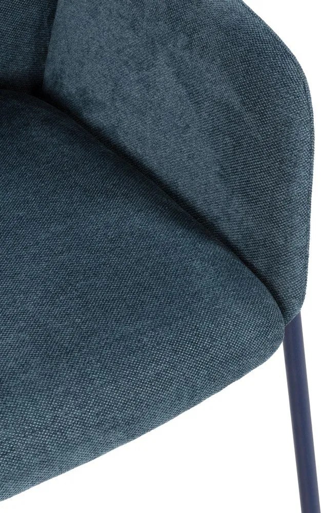 Niebieskie tapicerowane fotele jadalniane zestaw 2 szt. Aslin – MOME