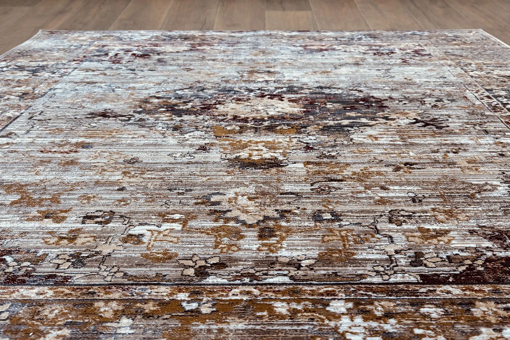 Dywan vintage Vivaldi medalion brązowy 160 cm x 220 cm