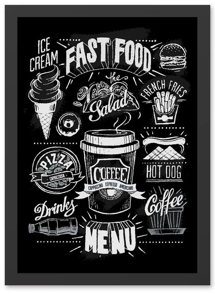 Obraz 55x70 cm Menu – Wallity