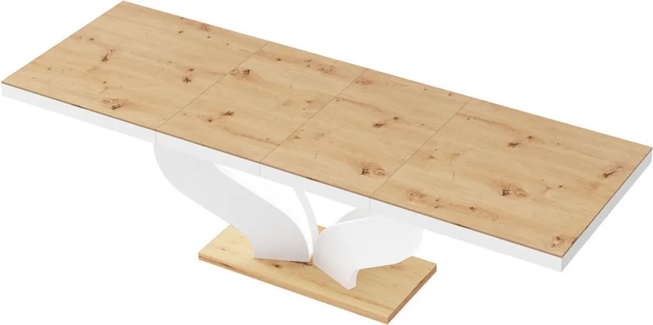 Rozkładany stół z dębowym dekorem na blacie Viva Hubertus