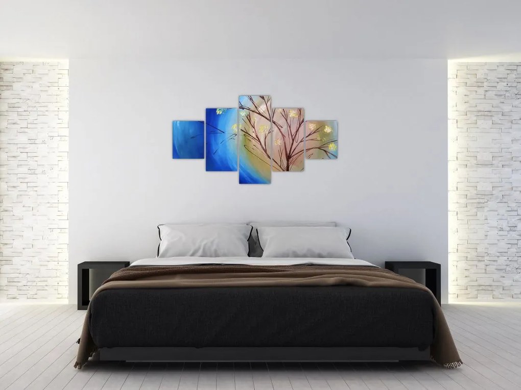 Obraz - Drzewo zakrywające słońce (125x70 cm)