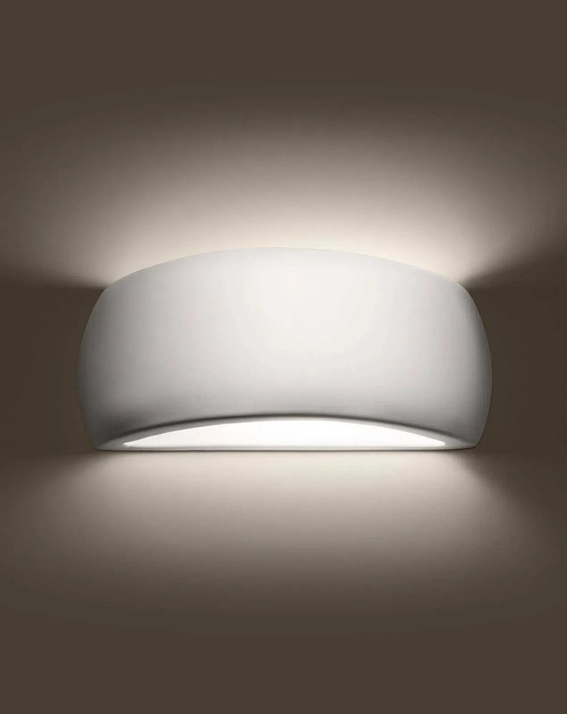 Kinkiet lakierowany PONTIUS biały połysk SOLLUX  LIGHTING