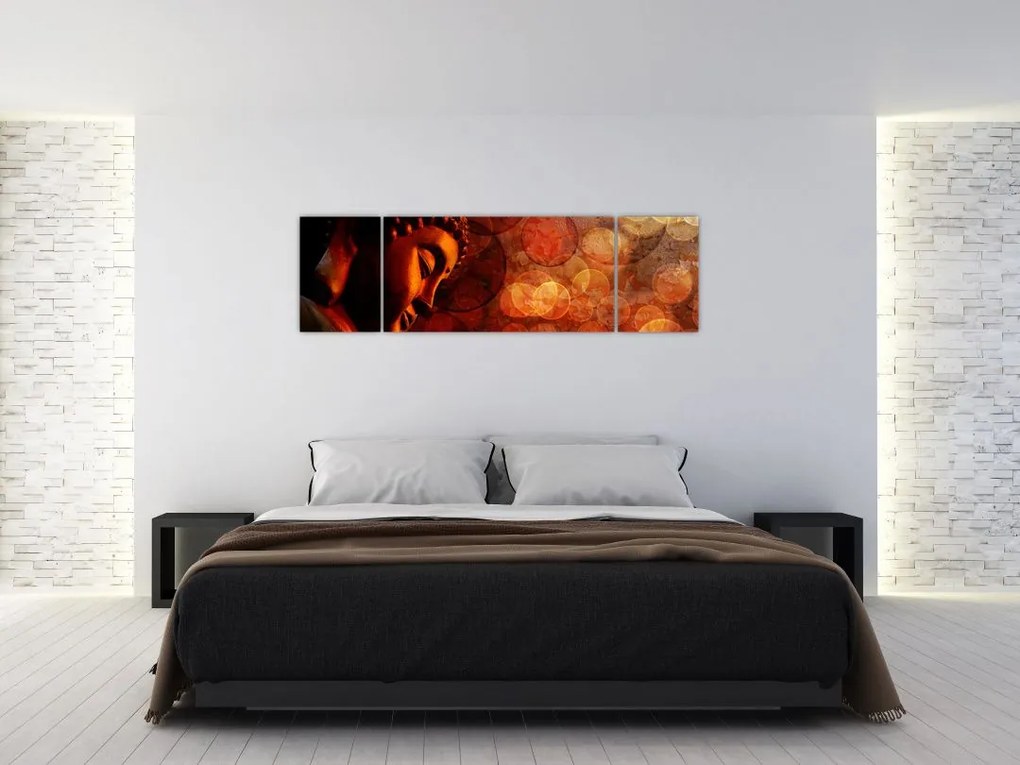 Obraz - Budda w odcieniach czerwieni (170x50 cm)