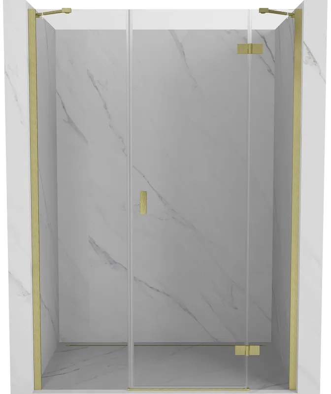 Mexen Mist-H drzwi prysznicowe uchylne prawe 120 cm, transparent, złote szczotkowane - 8A5-120-001-55-00-P