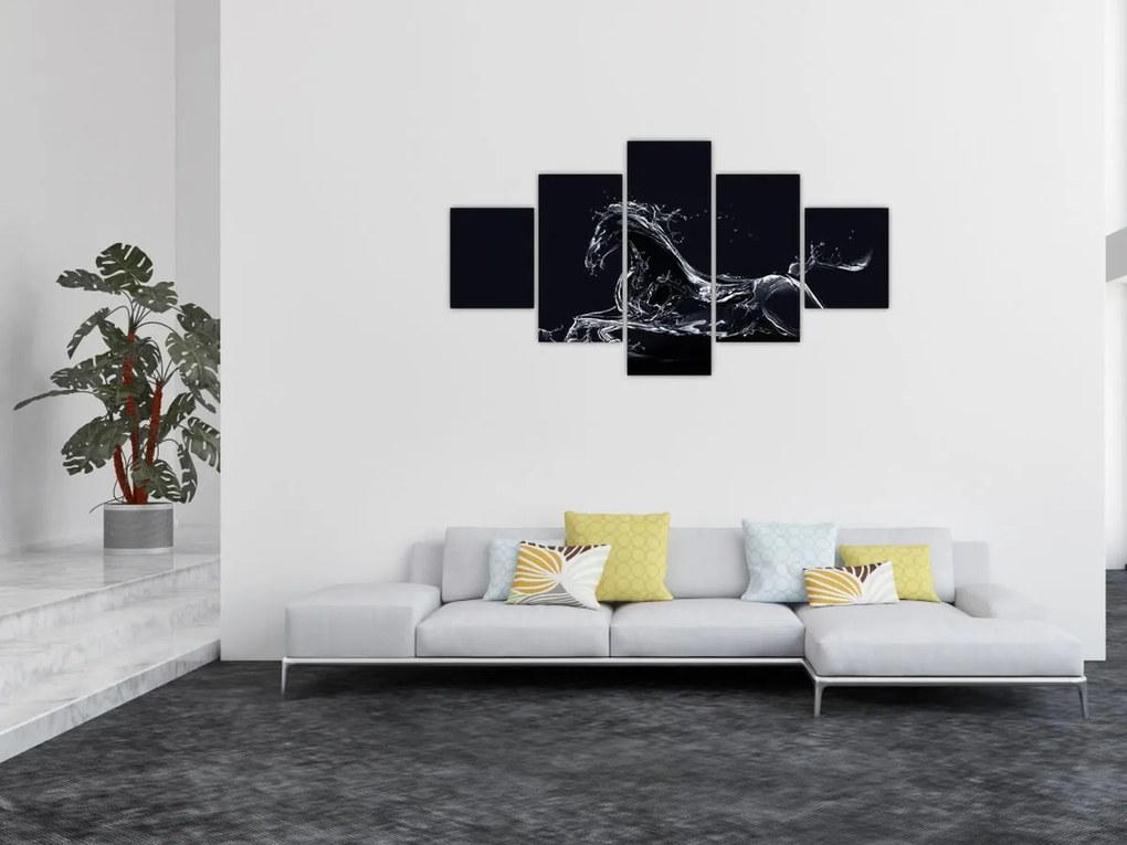 Obraz - Koń i woda (125x70 cm)