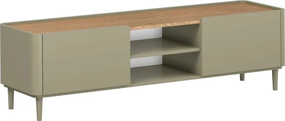 Szafka RTV Elivo 170 cm na nóżkach - eukaliptus / dąb baltic dune