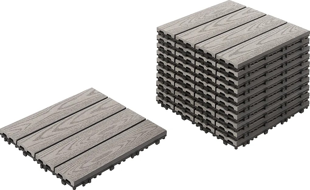 Płytki tarasowe ATESSA Kompozyt WPC Szary