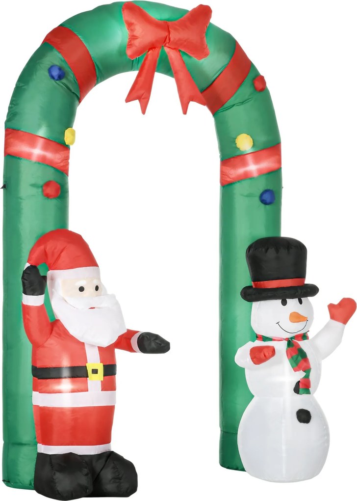 HOMCOM Świąteczna dekoracja łuku z oświetleniem LED | Aosom PL