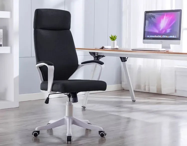 Czarny fotel dziecięcy młodzieżowy do biurka D5-A01