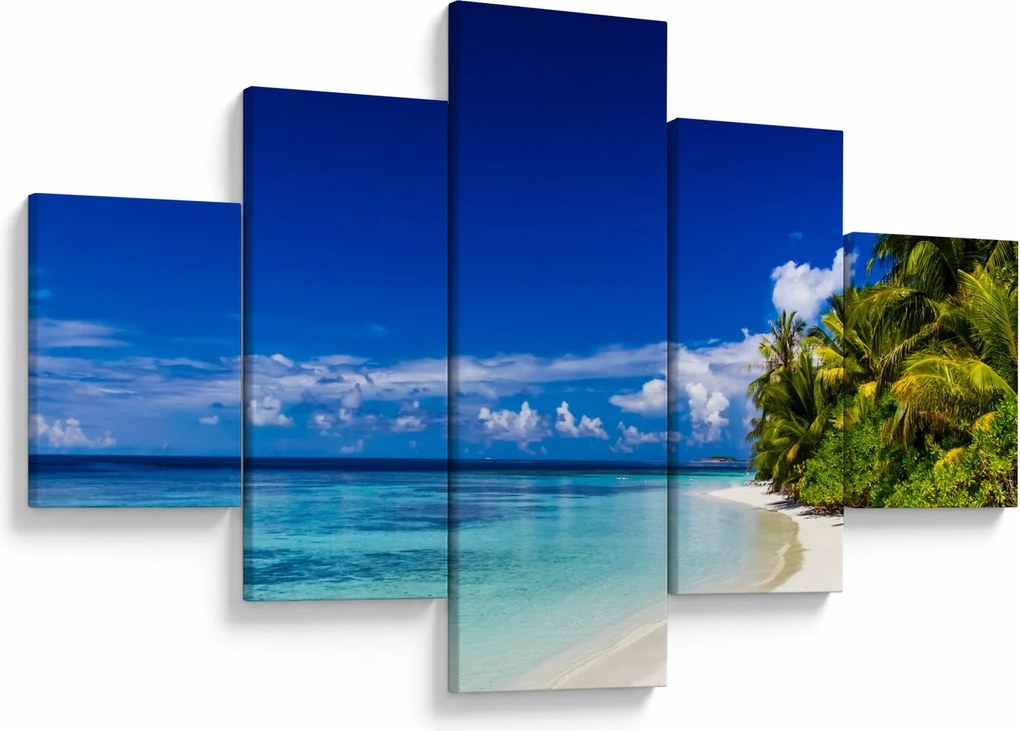Obraz tropikalnej plaży (125x70 cm)