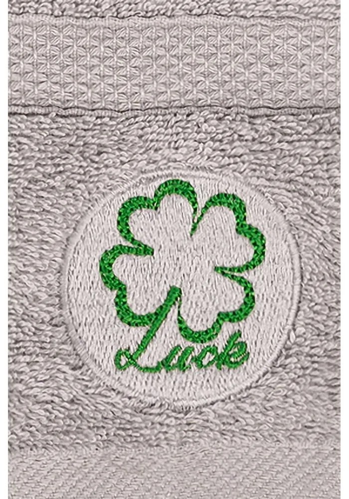 Szare bawełniane ręczniki zestaw 2 szt. frotte Luck – Foutastic