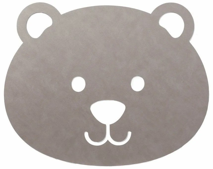 Szarobeżowy dywan dziecięcy z ekoskóry tkany ręcznie 111,5x140 cm Bear XXXL Cloud – LIND DNA