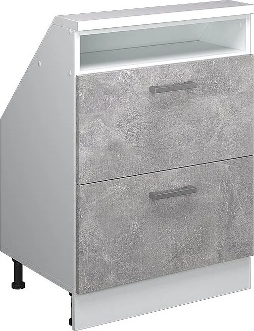 Szafka kuchenna na dach skośny beton 60x46x81.6 r-line