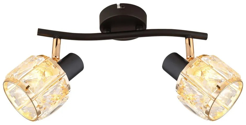 Lampa sufitowa w czarno-złotym kolorze ze szklanym kloszem 28x9 cm Dubai – Candellux Lighting