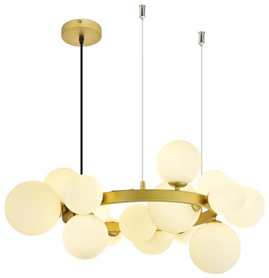 Brilagi - LED Żyrandol na lince MILLA 15xG9/3W/230V złoty/biały