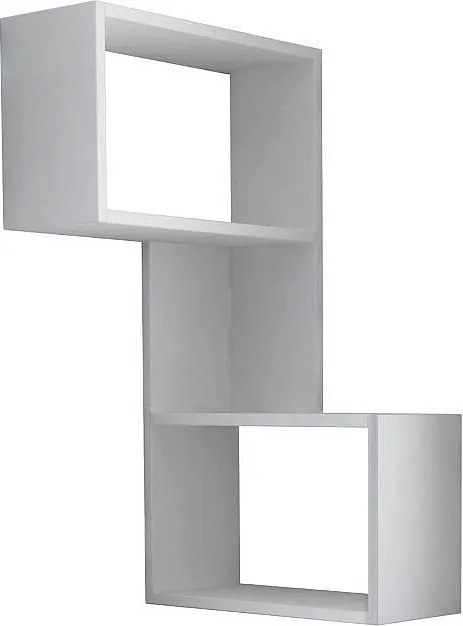 Skandynawska półka ścienna – 47 x 85,5 x 20 cm – biała – płyta wiórowa
