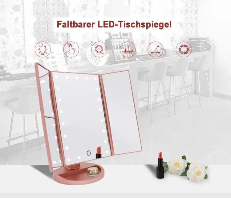 Lusterko kosmetyczne lusterko świetlne E28021 diod LED - możliwość wyboru koloru