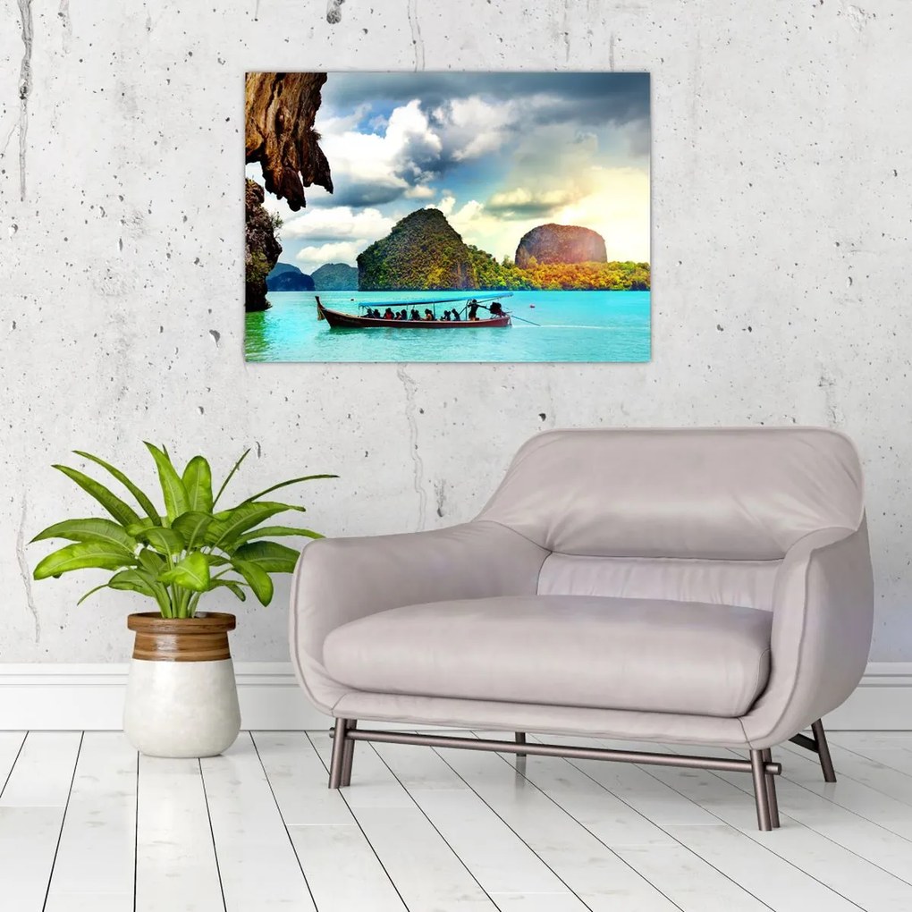 Obraz na szkle - Zatoka Phang Nga (70x50 cm)