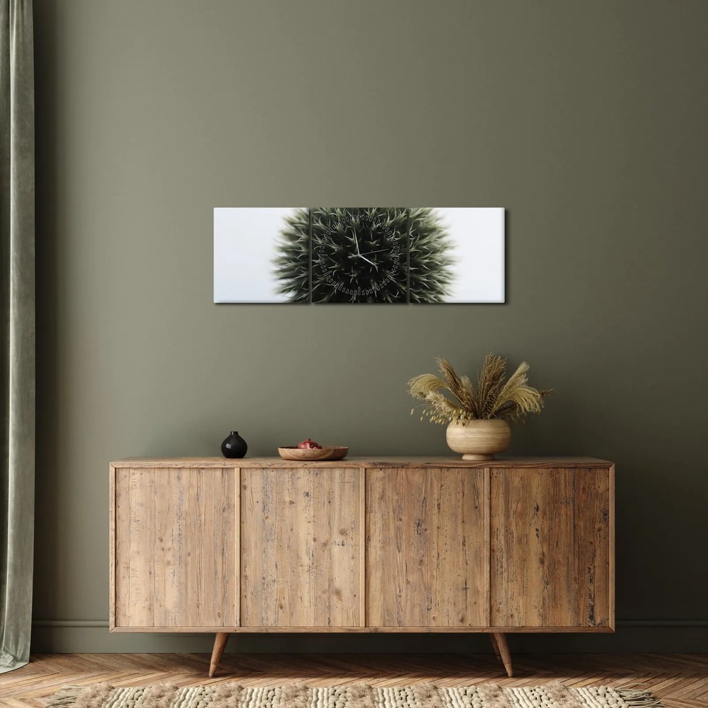Obraz kuli kwiatowej (z zegarem) (90x30 cm)