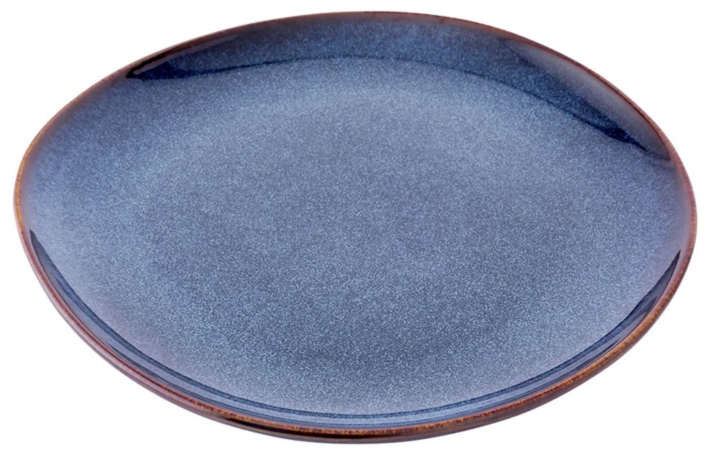 Altom Ceramiczny płytki talerz Reactive Navy Blue 25,5 cm