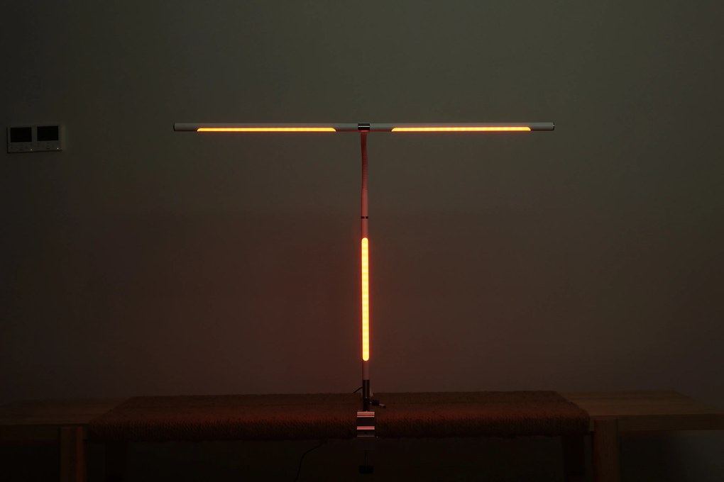 Lampa LED na biurko NOX z efektami RGBW, zacisk, pilot zdalnego sterowania