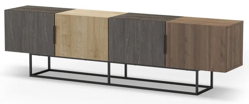 Szafka pod TV w dekorze dębu 200x55 cm Titan – Marckeric