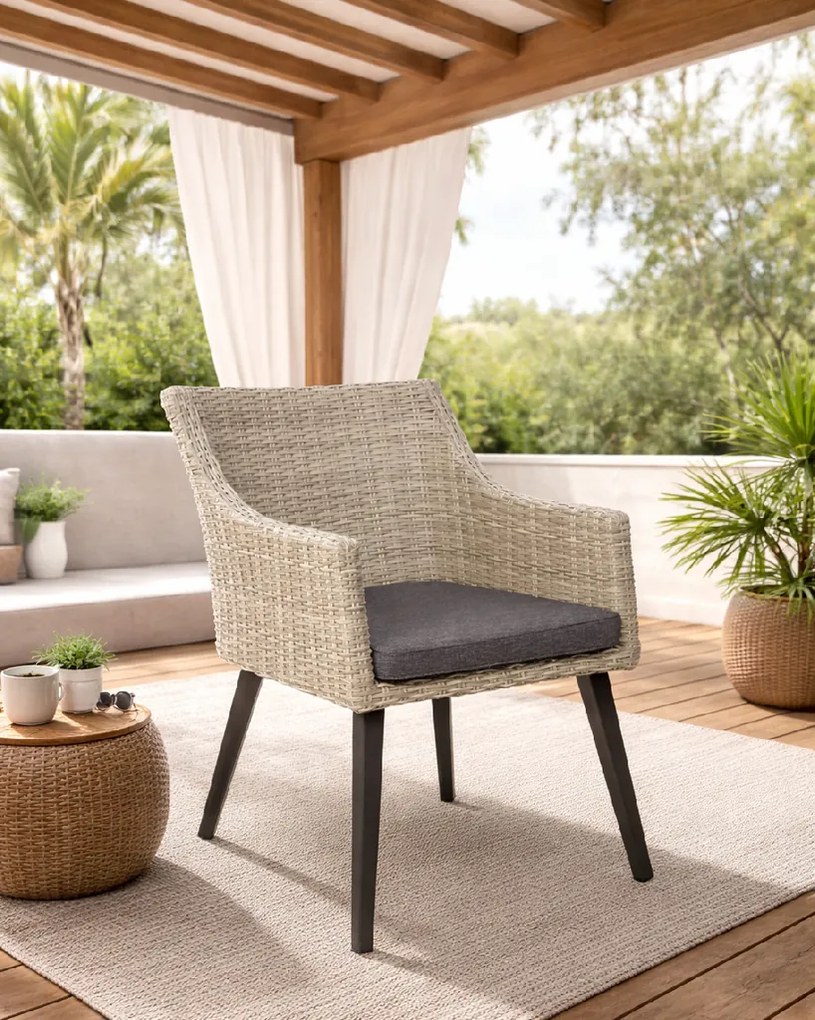 FLORENZ- ogrodowy fotel rattanowy - Towar rozpakowany (N371)