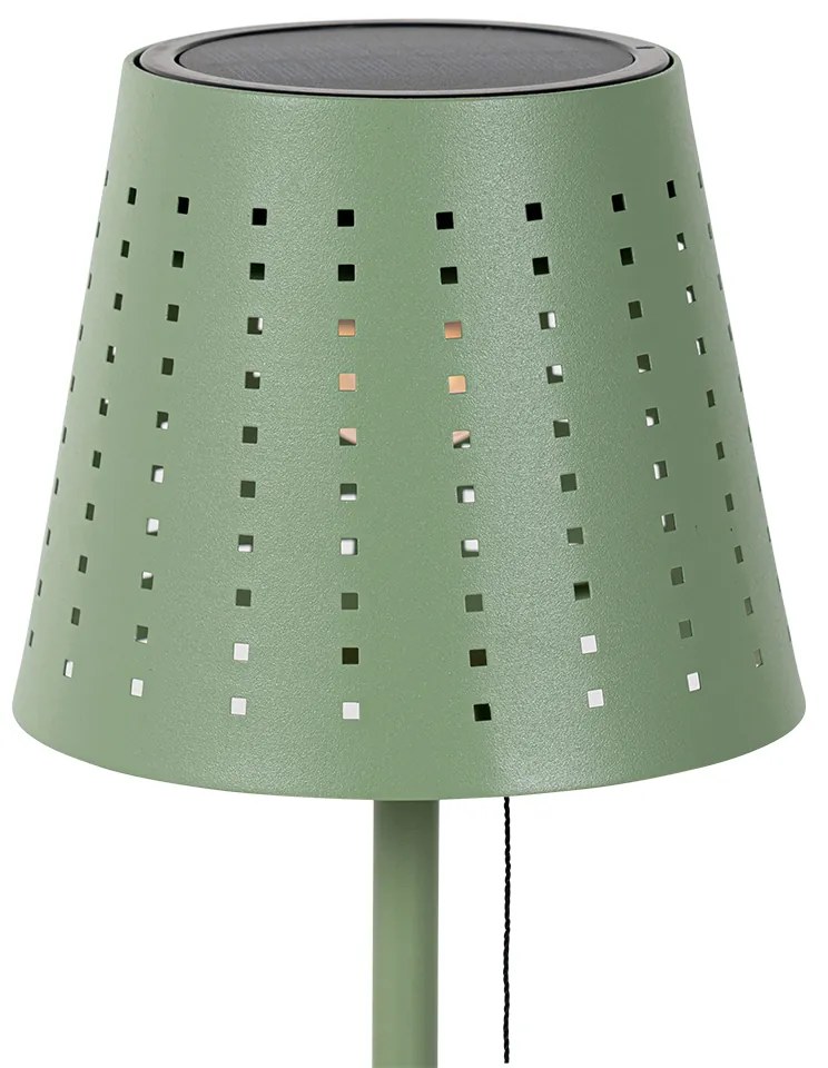 Zewnetrzna Lampa stołowa zewnętrzna zielona w komplecie z LED 3-stopniowy ściemniacz ładowalne i słoneczne - FerreDesignerski Oswietlenie zewnetrzne