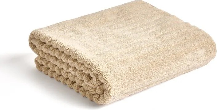 Beżowy bawełniany ręcznik kąpielowy frotte 70x140 cm Navira – Kave Home