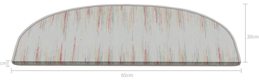 Kremowe dywaniki na schody zestaw 16 szt. 20x65 cm Rainbow Road – Vitaus