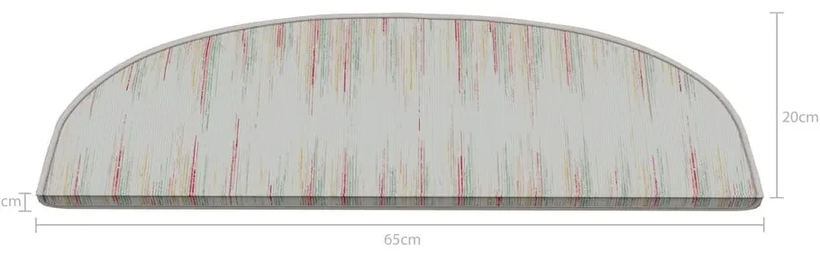 Kremowe dywaniki na schody zestaw 16 szt. 20x65 cm Rainbow Road – Vitaus