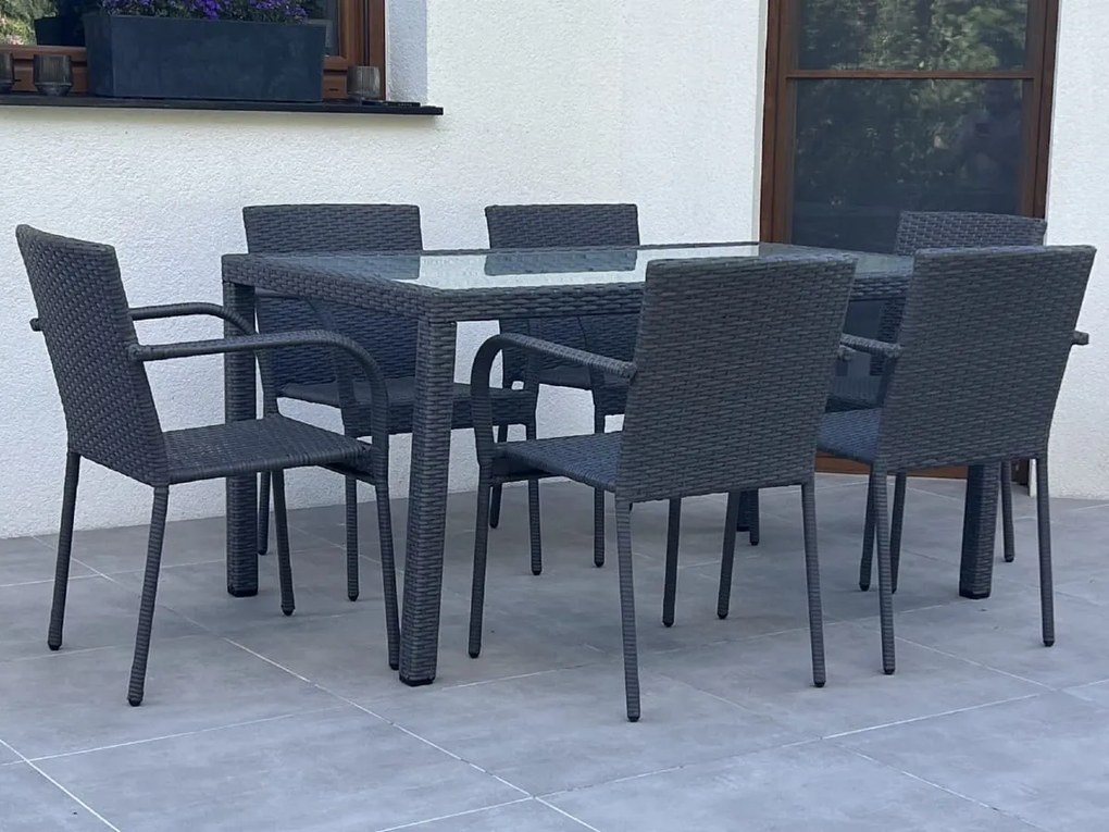 Zestaw mebli stołowych AVVICENTE czarny