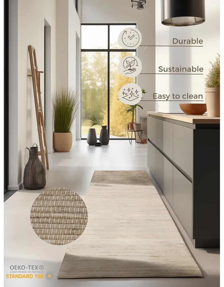 Beżowy chodnik 80x200 cm Handloom – Hanse Home