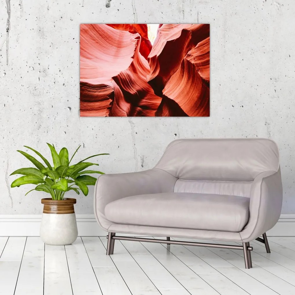 Obraz na szkle czerwonych skał (70x50 cm)