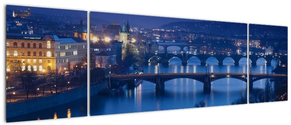 Obraz praskich mostów (170x50 cm)