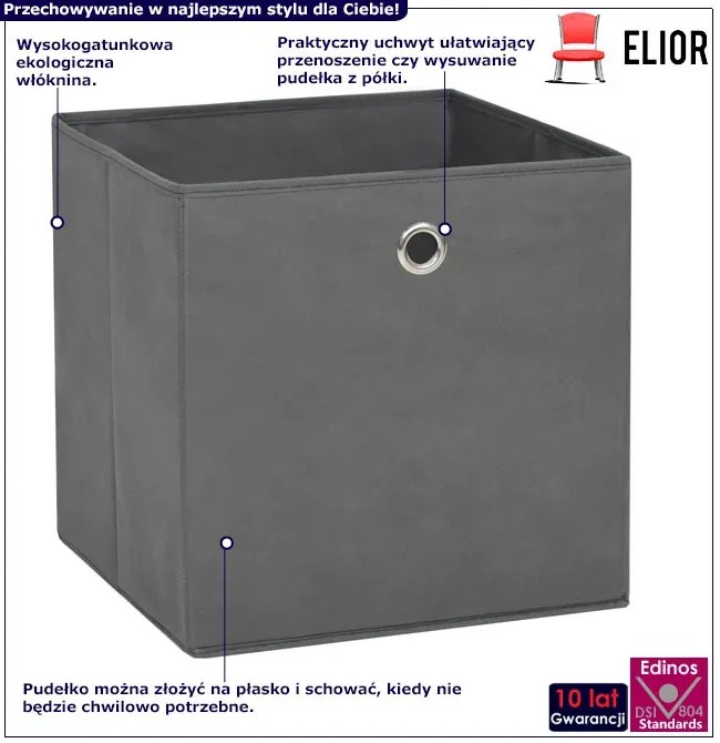 Zestaw szary 4 do przechowywania pudełek F6-P66