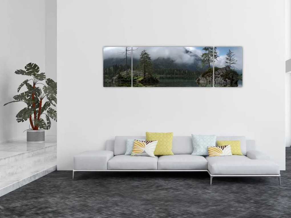 Obraz drzew w jeziorze (170x50 cm)