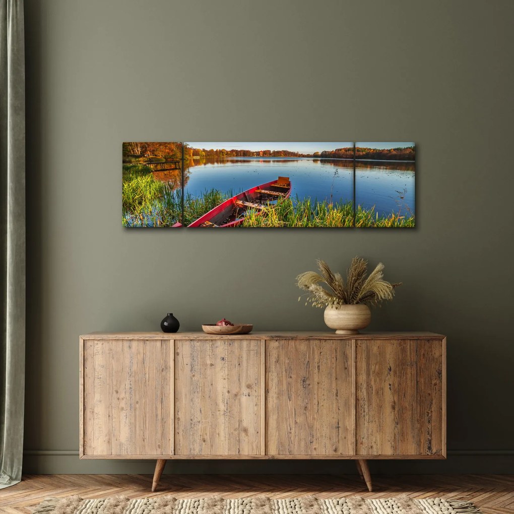 Obraz czerwonej kropki (170x50 cm)