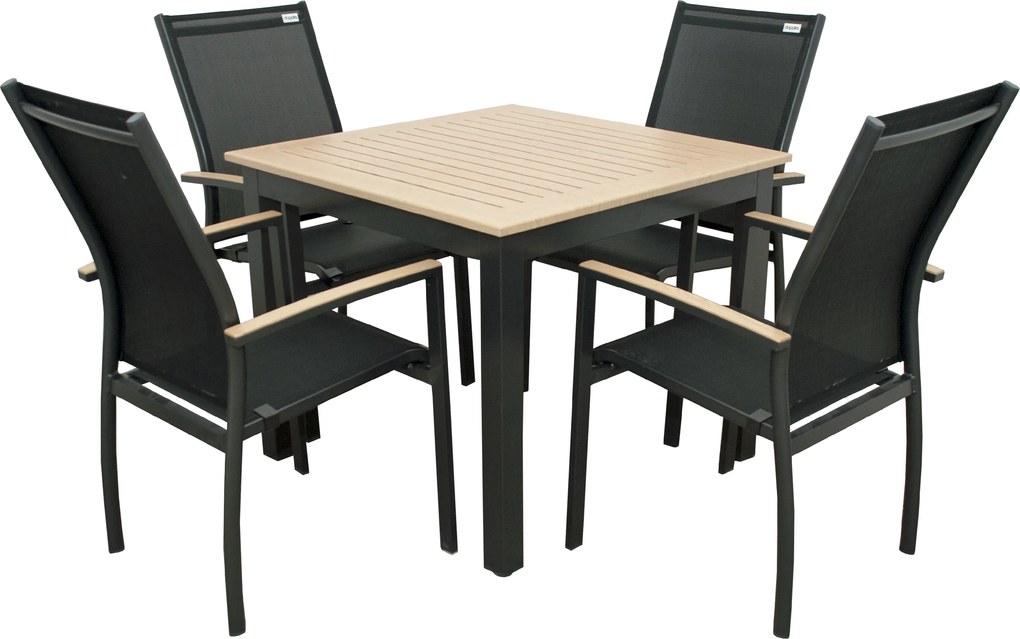 Doppler EXPERT WOOD antracyt - gastro stół aluminiowy 90x90x75cm - Towar z drobną wadą (N519)