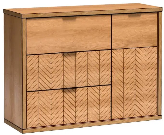 Komoda z szafką i 3 szufladami - Labix 7X