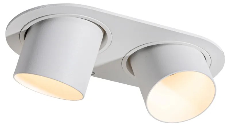 Okrągła oprawa wpuszczana biała GU10 50mm 2-punktowa - Installa